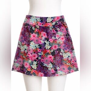 Natural Life Floral Mini Skirt Boho Festival Cottagecore Womens